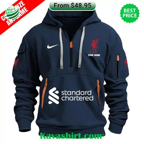 Liverpool Custom Half Zip Heavy Hoodie