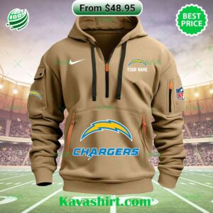 Los Angeles Chargers Nike Custom Half Zip Heavy Hoodie
