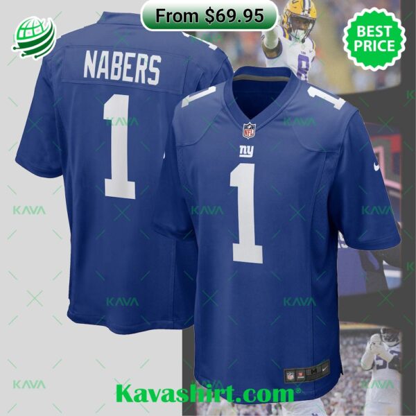 Malik Nabers New York Giants Nike 2024 NFL Draft First Round Pick Player Game Football Jersey