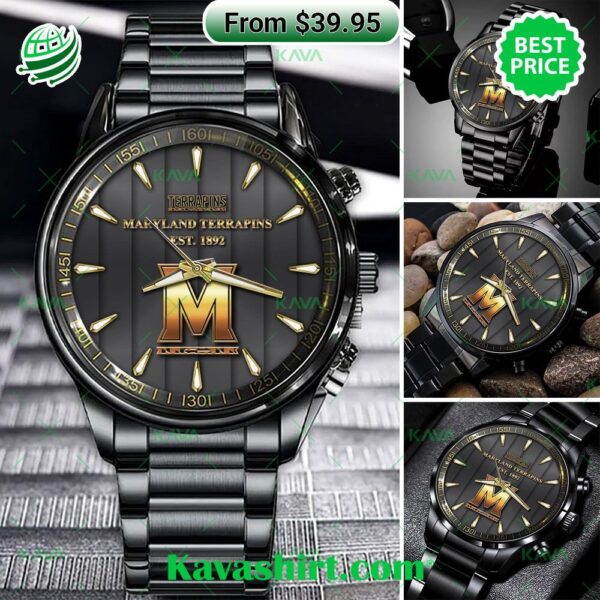 Maryland Terrapins Stainless Steel Watch