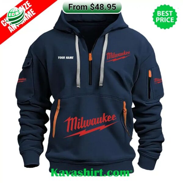 Milwaukee Tools Custom Half Zip Heavy Hoodie