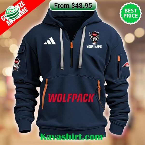 NC State Wolfpack Custom Half Zip Heavy Hoodie