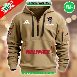 NC State Wolfpack Custom Half Zip Heavy Hoodie