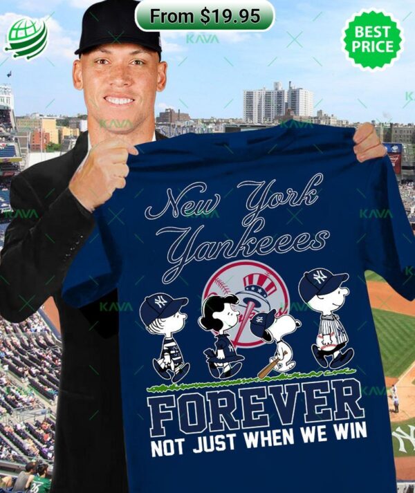 New York Yankees Aaron Judge Forever Nut Just When We Win Peanuts T-shirt