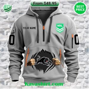 NRL Penrith Panthers Custom Half Zip Heavy Hoodie