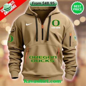 Oregon Duck Custom Half Zip Heavy Hoodie