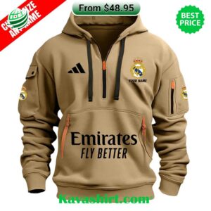 Real Madrid Custom Half Zip Heavy Hoodie
