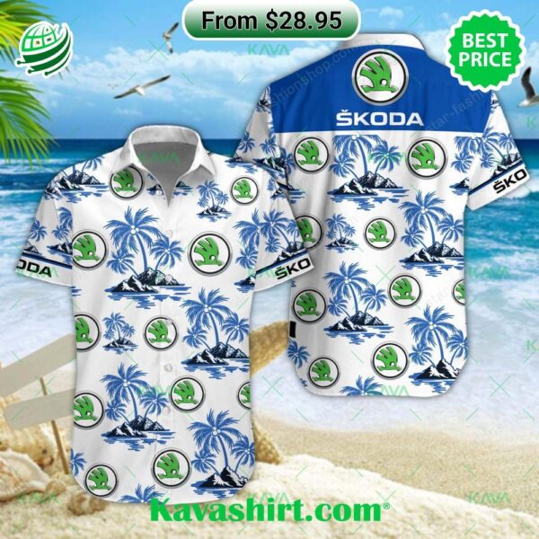 Skoda Auto Hawaiian Shirt, Shorts