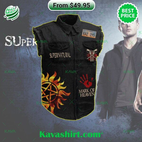 Supernatural Join The Hunt 2D Sleeveless Denim Jacket