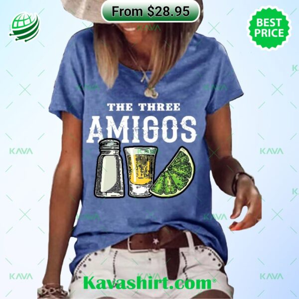 The Three Amigos Cinco De Mayo Tequila Salt And Lime Funny Drinking T-shirt