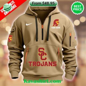 USC Trojans Custom Half Zip Heavy Hoodie