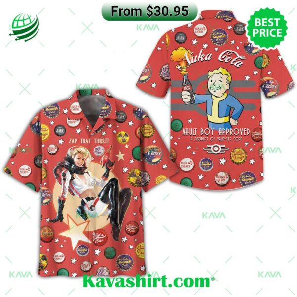 Zap That Thirst Nuka Cola Vault Boy Approved Hawaiian Shirt