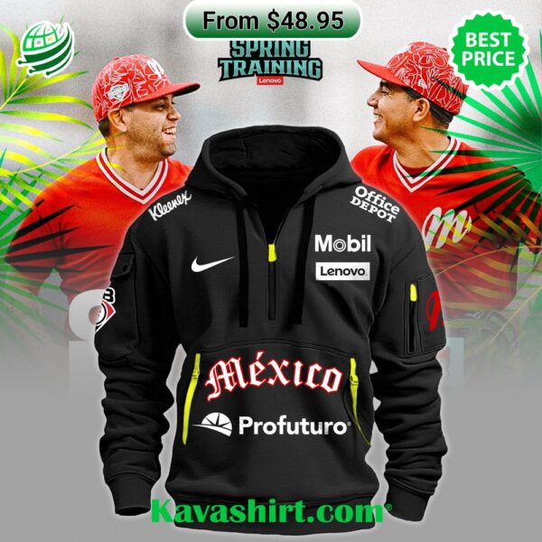 Diablos Rojos del México LMB Half Zip Heavy Hoodie