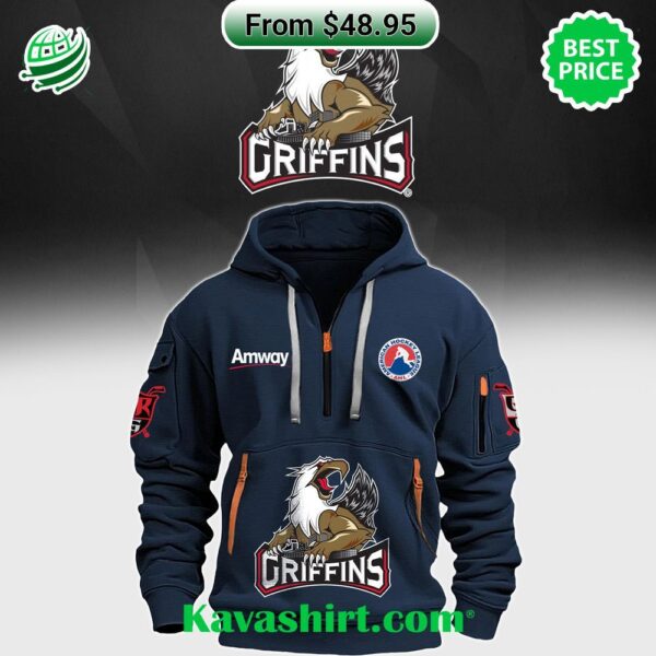 Grand Rapids Griffins Calder Cup Playoffs Half Zip Heavy Hoodie