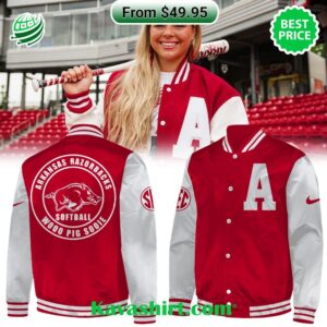 Hannah Gammill Arkansas Razorbacks Softball Wooo Pig Sooie Baseball Jacket