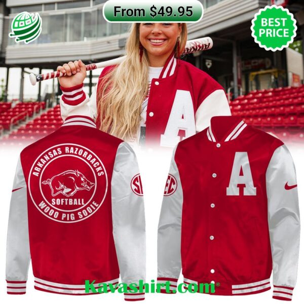 Hannah Gammill Arkansas Razorbacks Softball Wooo Pig Sooie Baseball Jacket