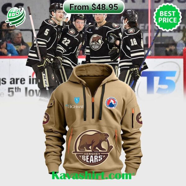 Hershey Bears Roster American Hockey League Half Zip Heavy Hoodie