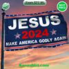 Jesus 2024 Make America Godly Again Grommet Flag