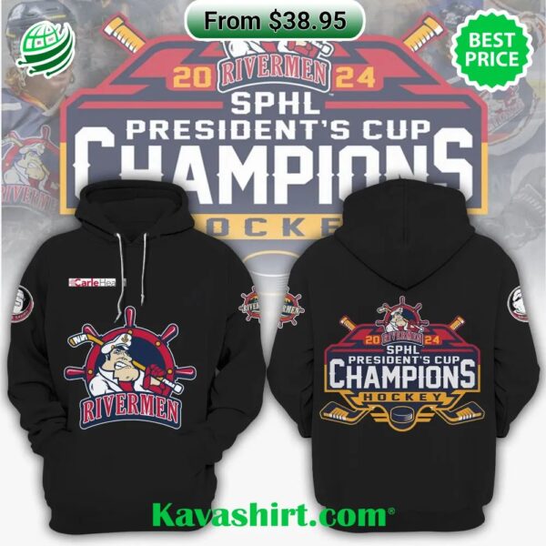 Peoria Rivermen 2024 Champions SPHL President’ Cup Hoodie, Pant