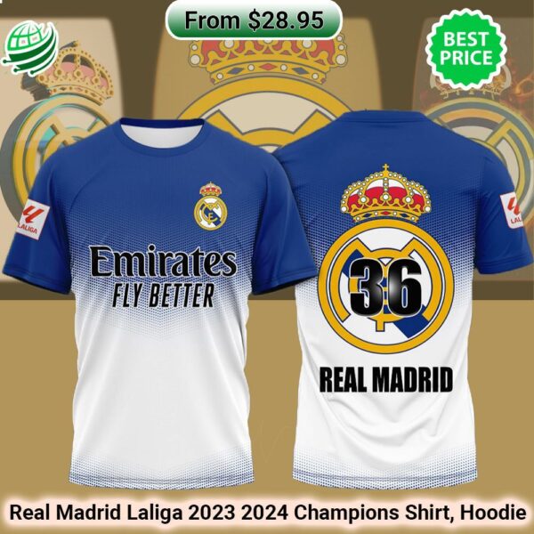 Real Madrid Laliga 2023 2024 Champions Shirt, Hoodie