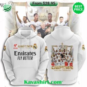 Real Madrid Laliga 2023 2024 Champions T-shirt, Hoodie